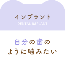 自分の歯のように噛みたい